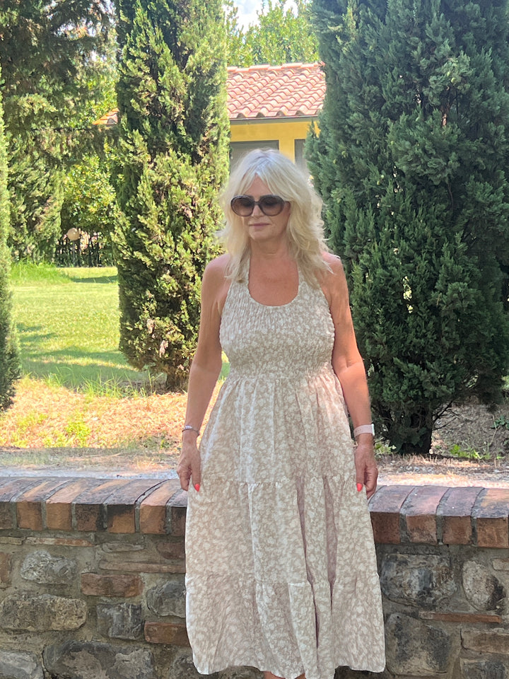 Lysandra Floral Dress Beige