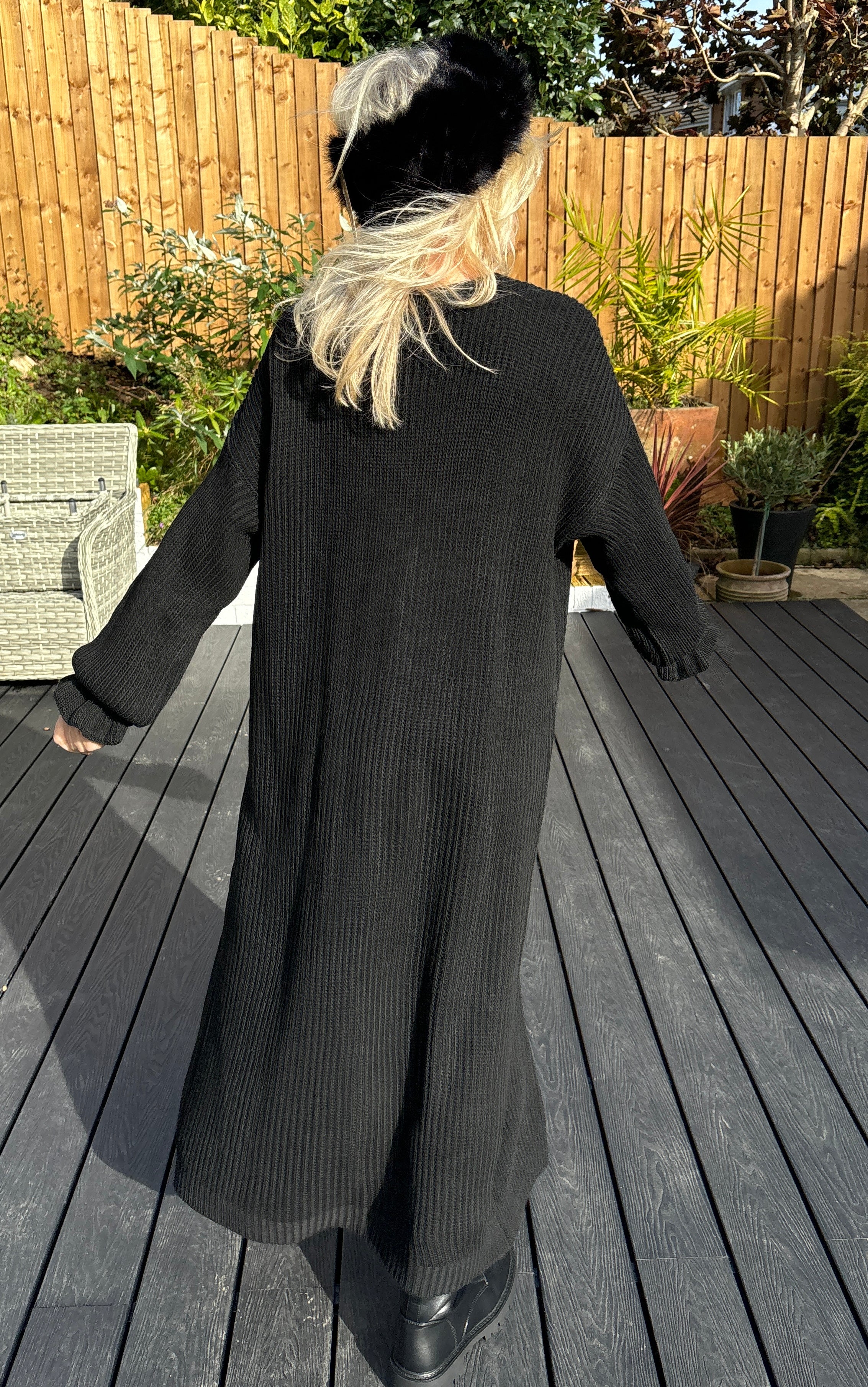 Bridget Long Cardigan Black Goose Island