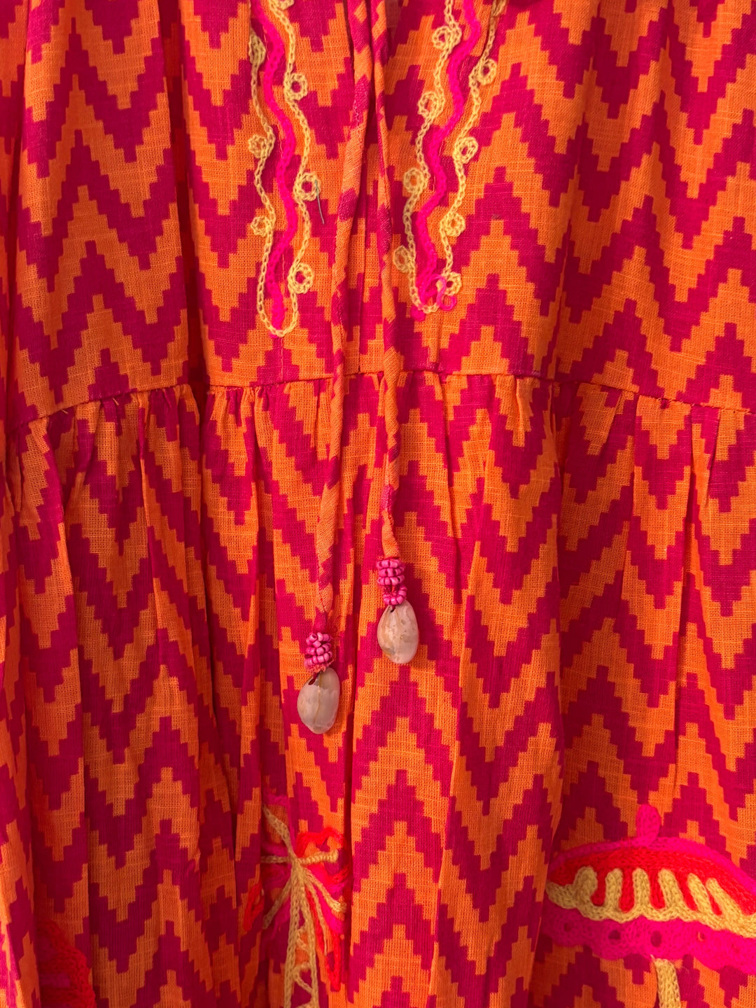 Marbella  Zig Zag Maxi Dress Tangerine