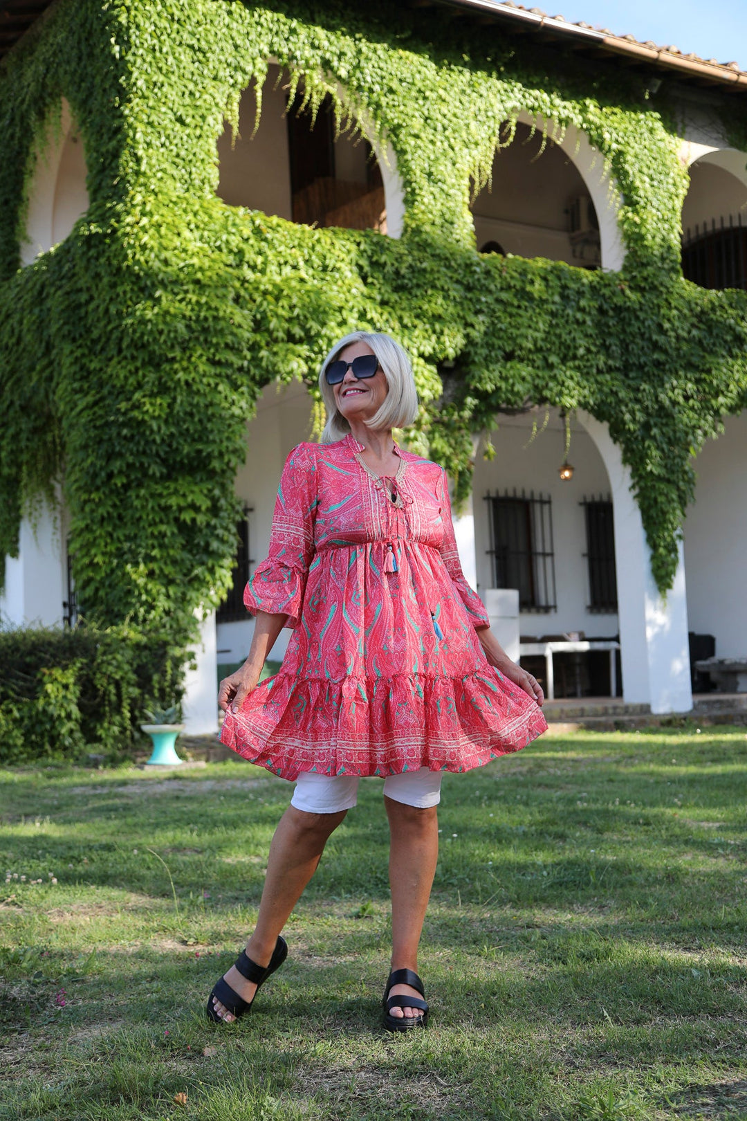 Amrita Golden Tunic Coral