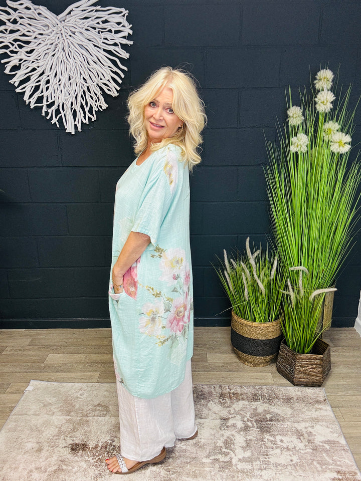 Floral Pocket Dress Mint