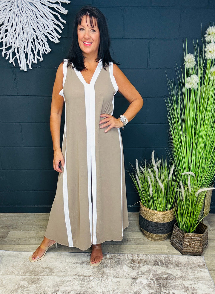 Parisa Panel Dress Mocha