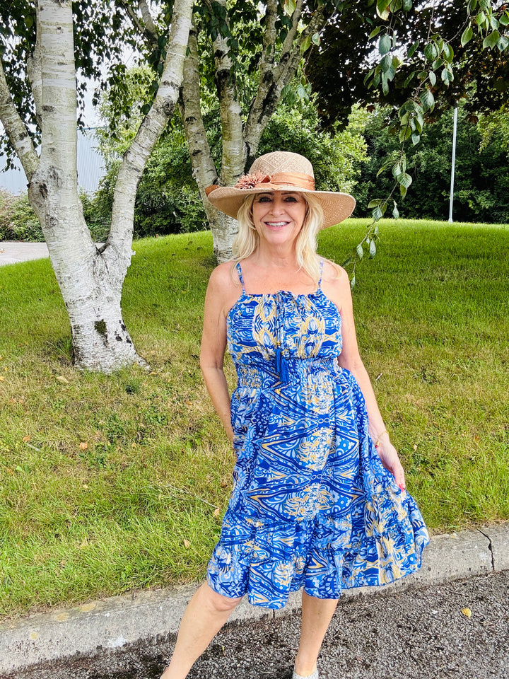 Niki Short Dress Royal Blue