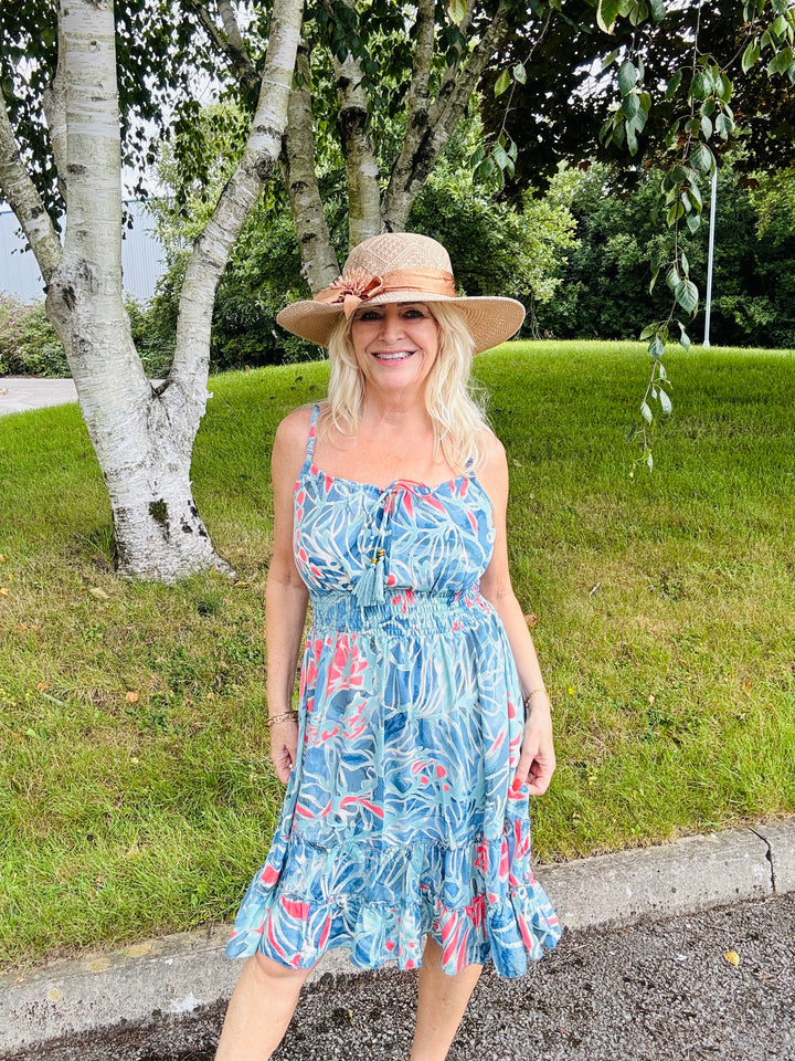 Niki Short Dress Sky Blue