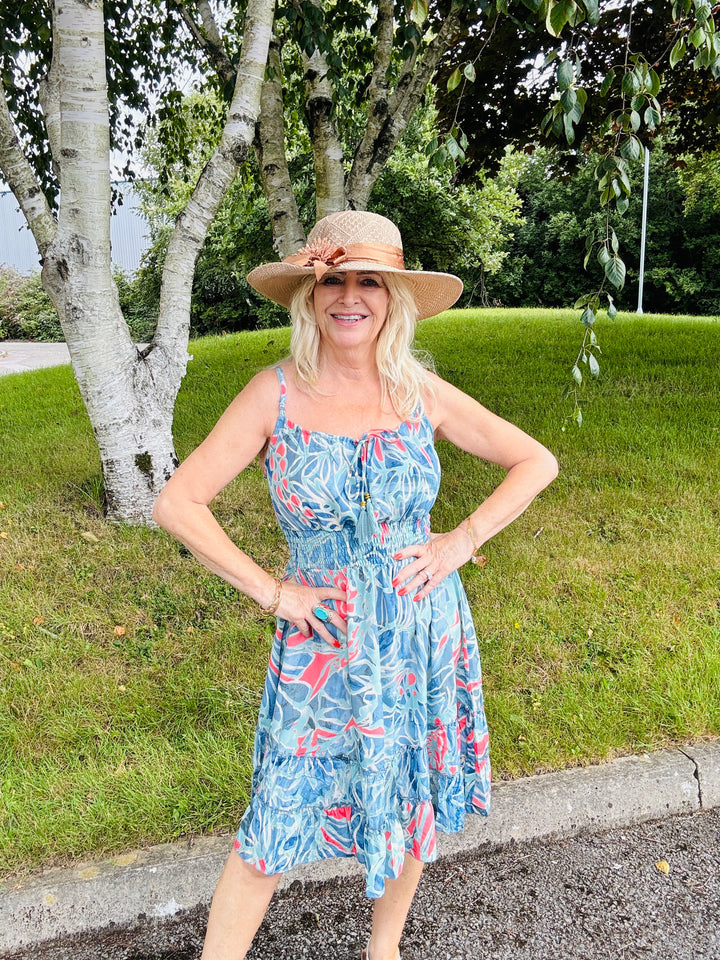 Niki Short Dress Sky Blue