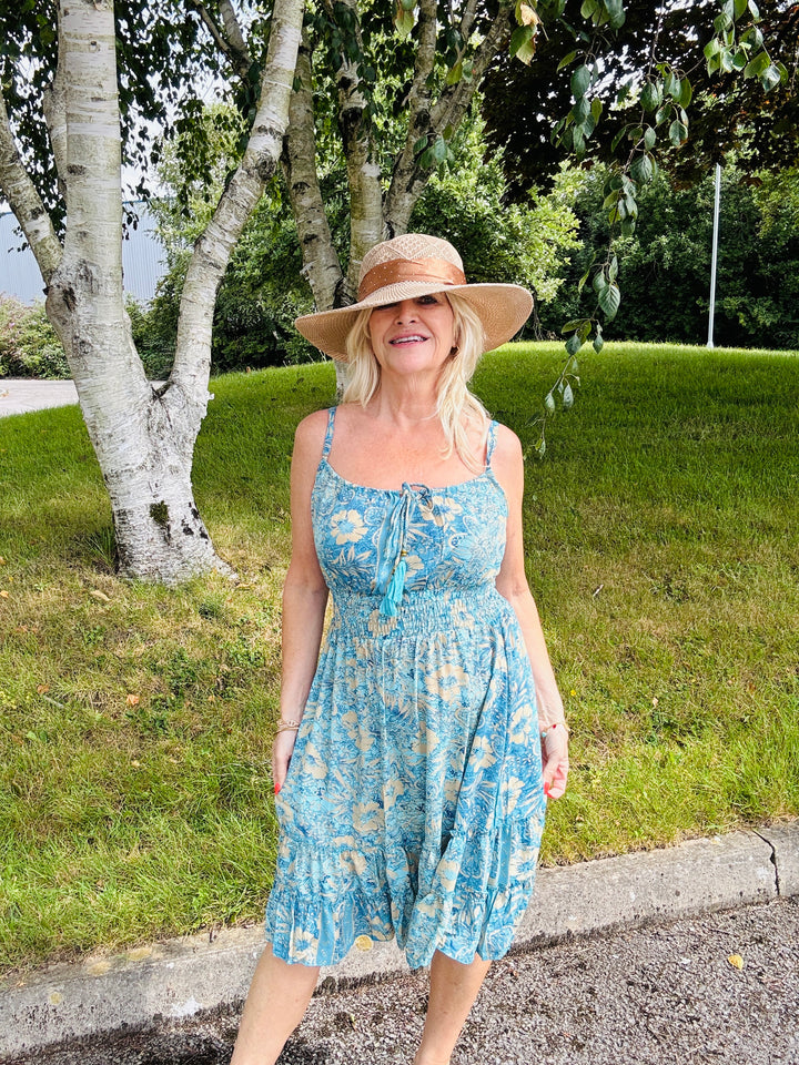 Niki Short Dress Turquoise