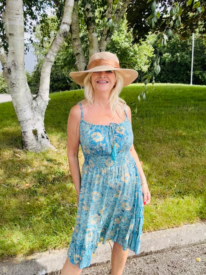Niki Short Dress Turquoise