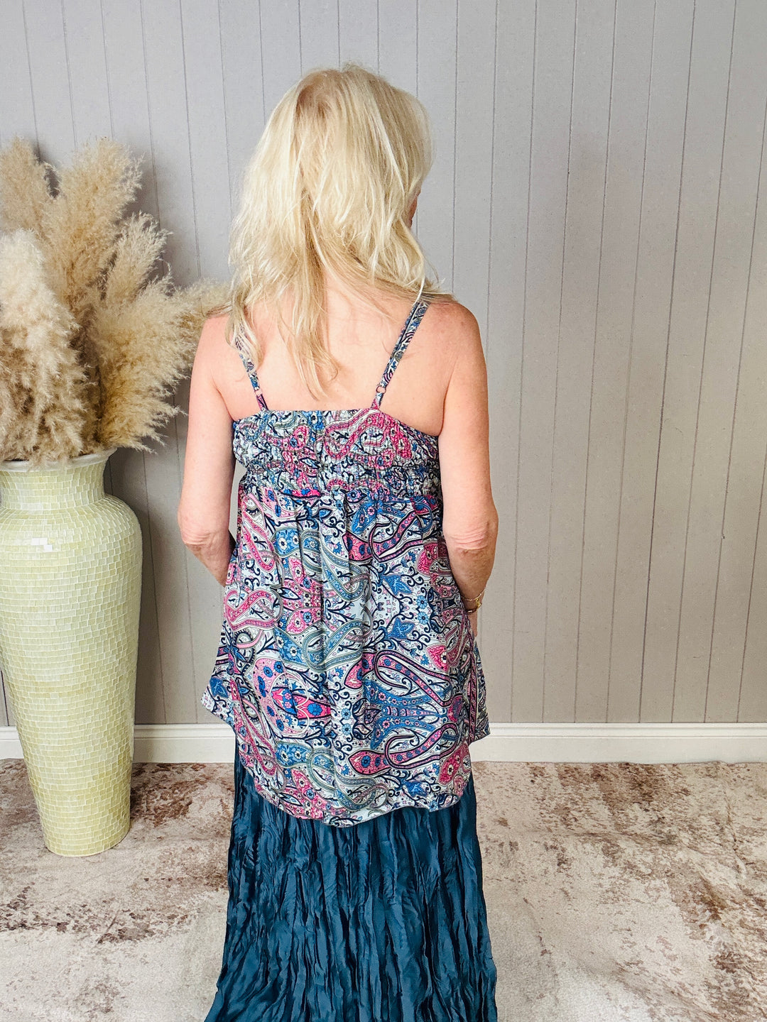 Madeline Print Tunic Top Paisley