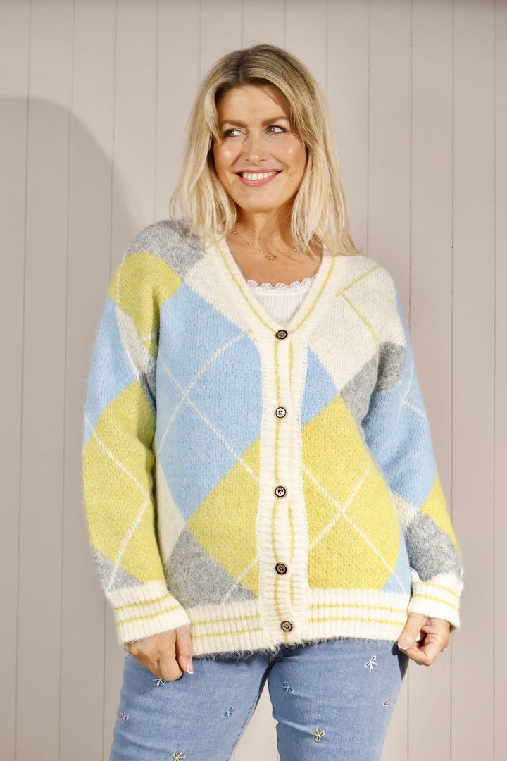 Astrid Argyle Cardigan Pistachio