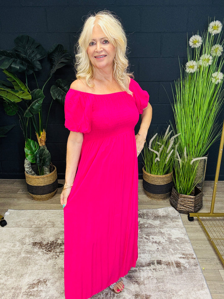 Angie Midaxi Dress Fuchsia