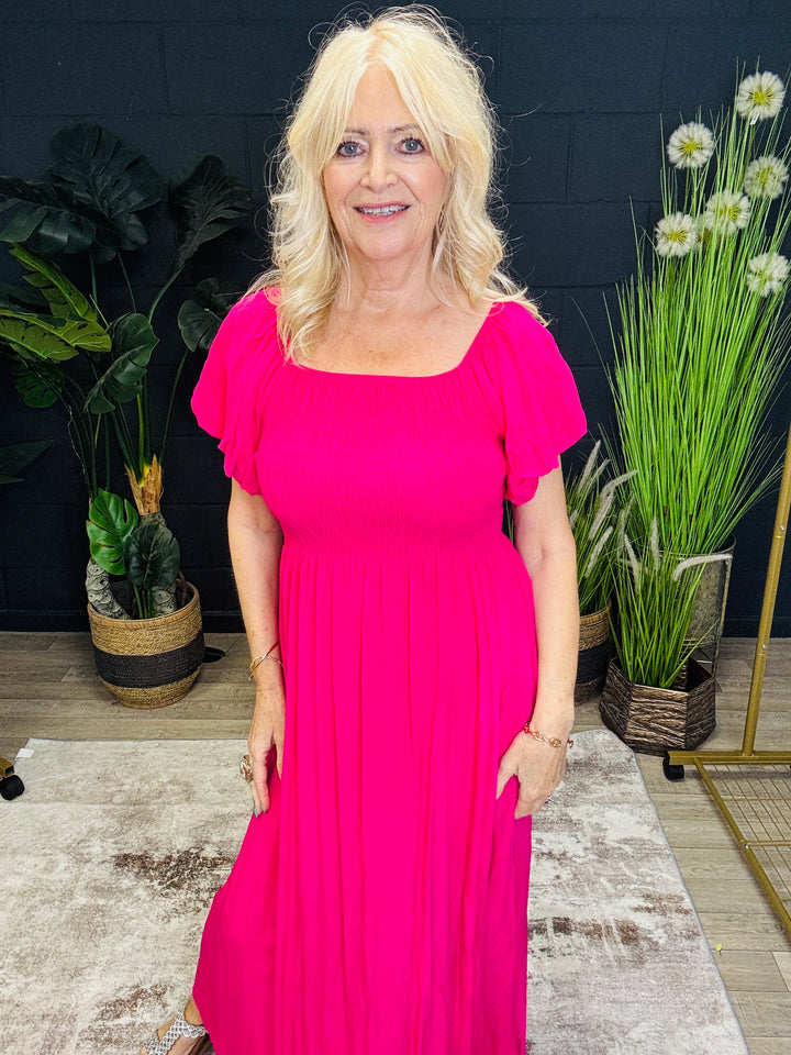 Angie Midaxi Dress Fuchsia