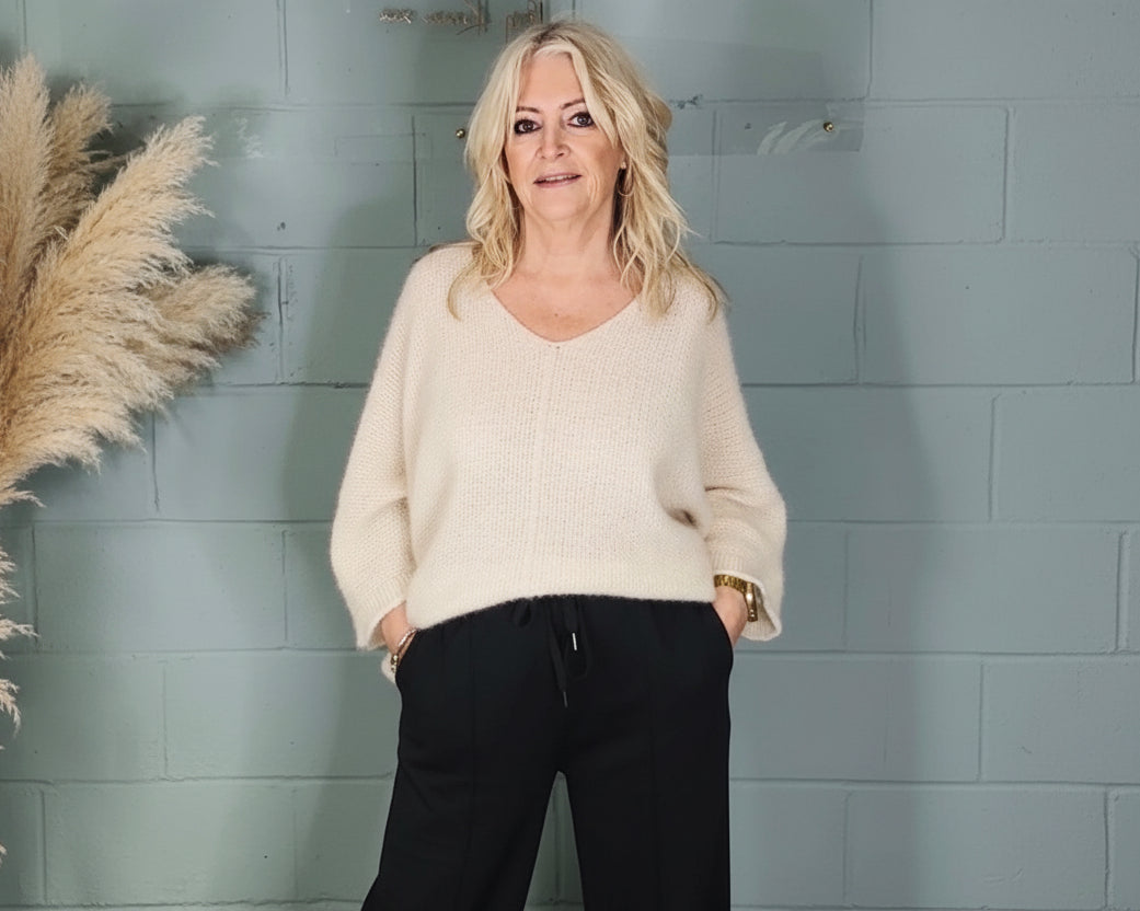 Wrenley Wide Leg Trousers Blue