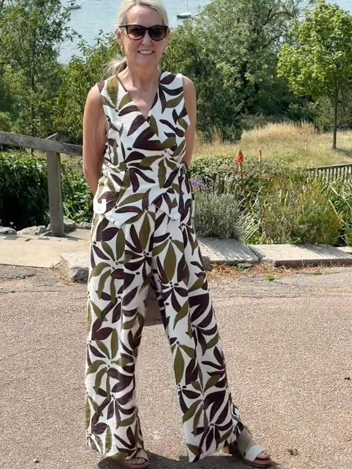 Lena Floral Co-Ord Lime