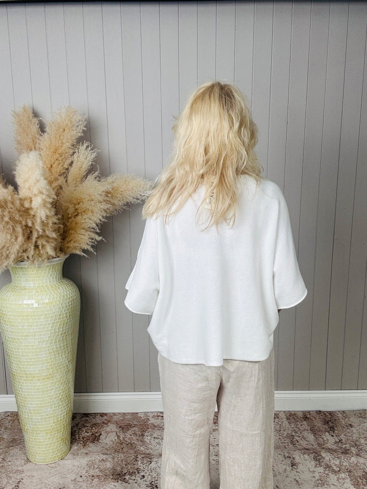 Anabelle Slouchy Top Cream
