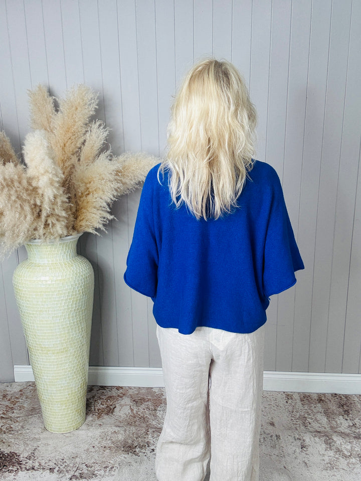 Anabelle Slouchy Top Royal Blue