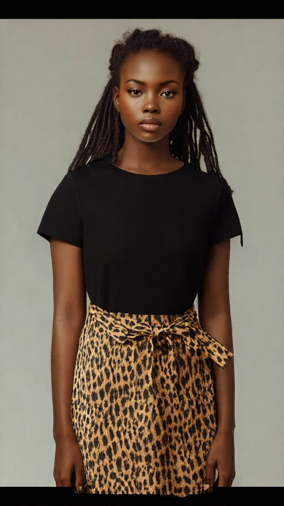 Half sleeve Leopard Venus Dress