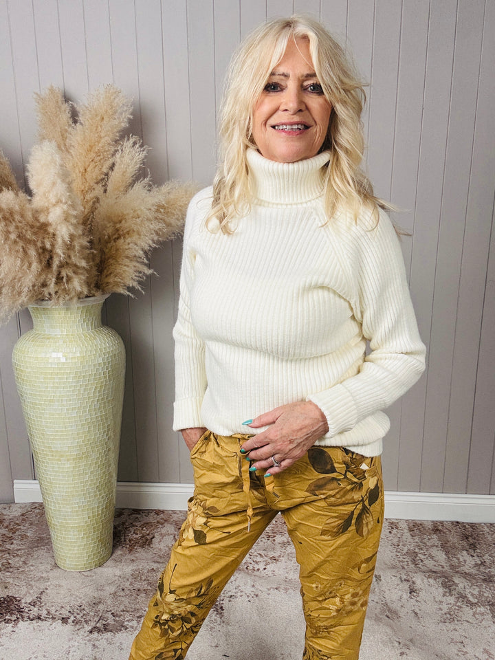 Floral Magic Pants Mustard