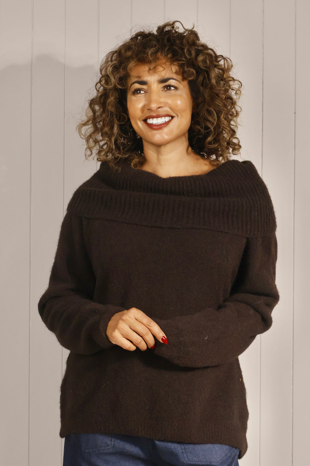 Billie Bardot Jumper Chocolate