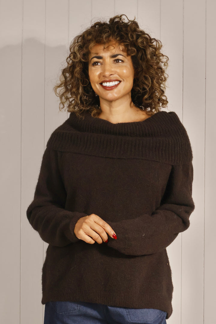 Billie Bardot Jumper Chocolate