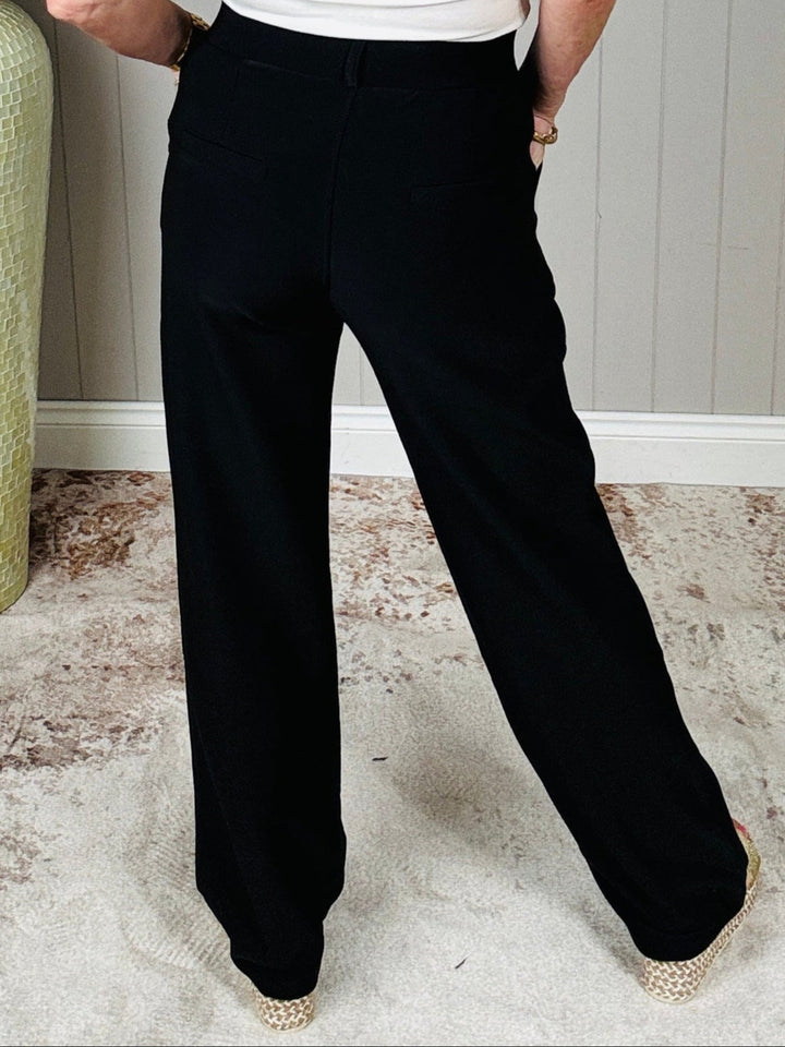 Wide Leg Treggings Black