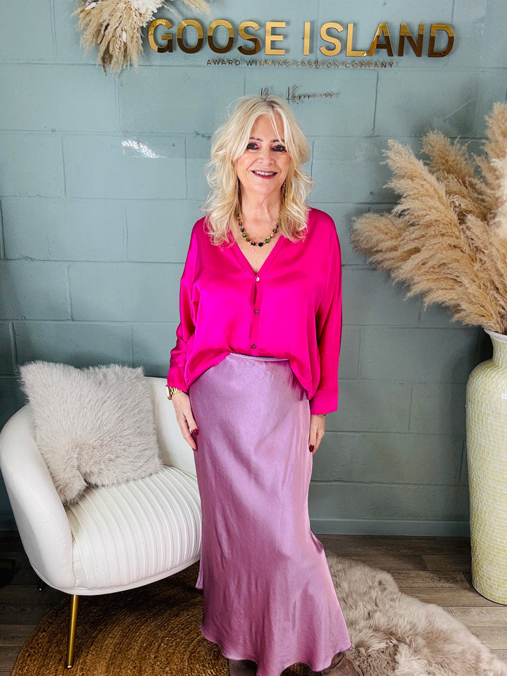 Orietta Silky Skirt Lilac