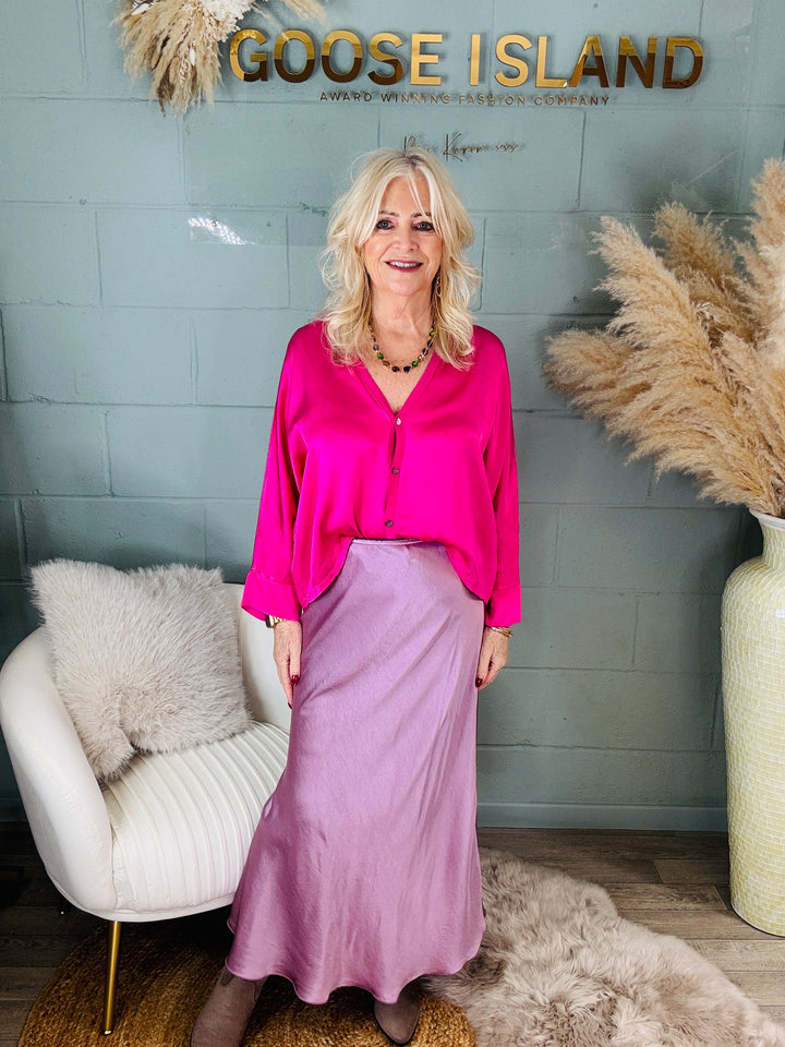 Orietta Silky Skirt Lilac