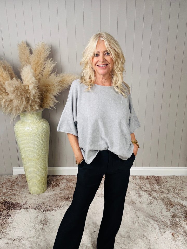 Anabelle Slouchy Top Grey