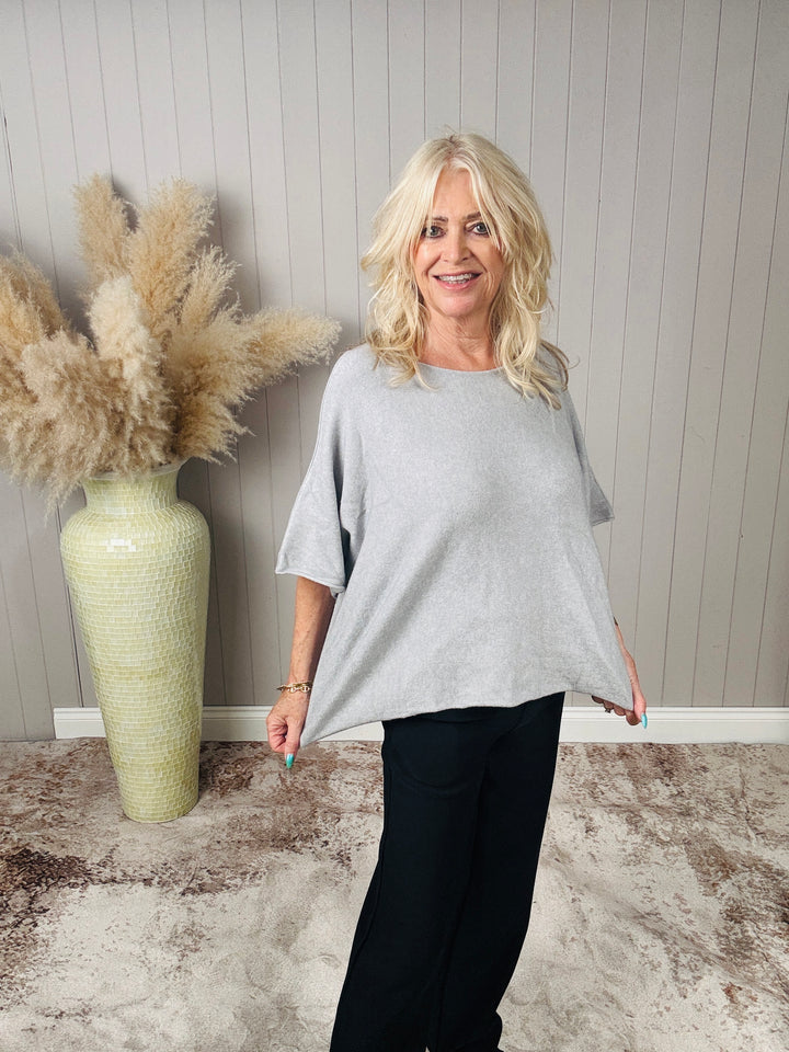 Anabelle Slouchy Top Grey