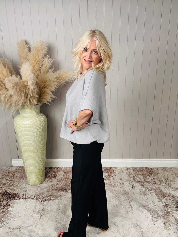 Anabelle Slouchy Top Grey