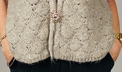 Sunbeam Sleeveless Cardigan Beige