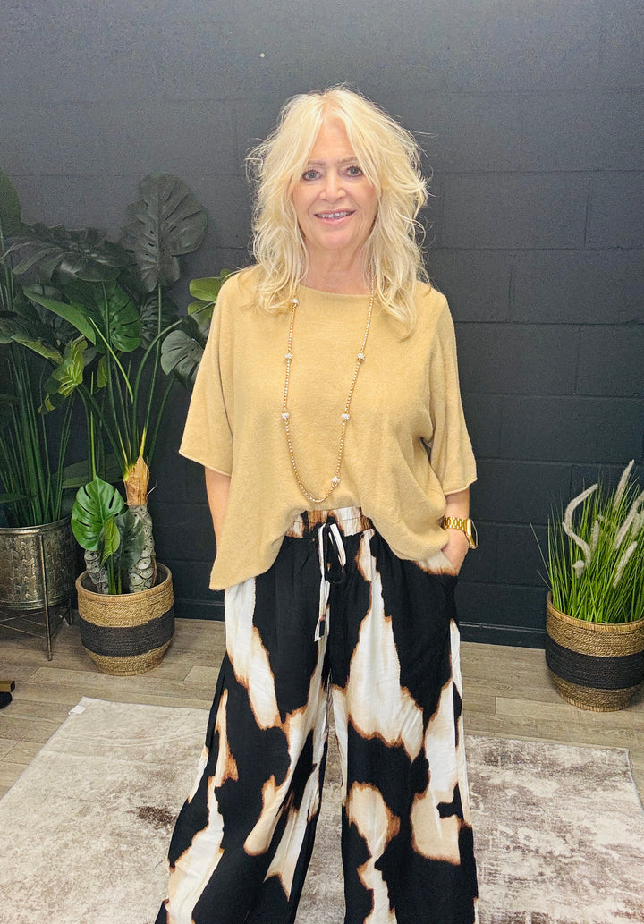 Anabelle Slouchy Top Camel