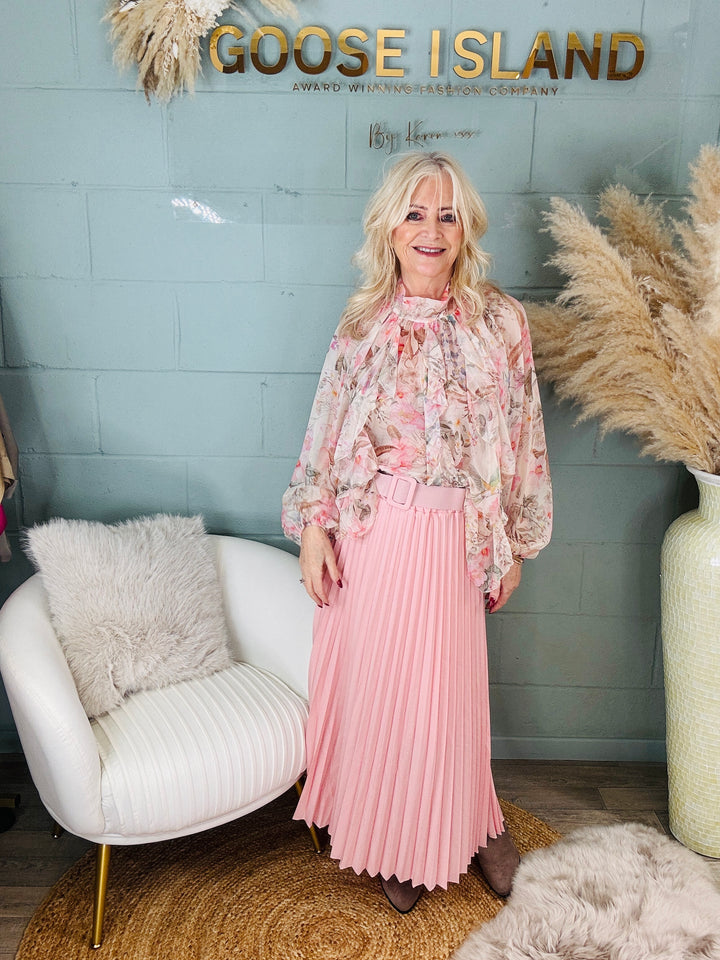 Florine Floral Sheer Blouse