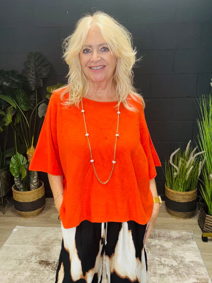 Anabelle Slouchy Top Orange