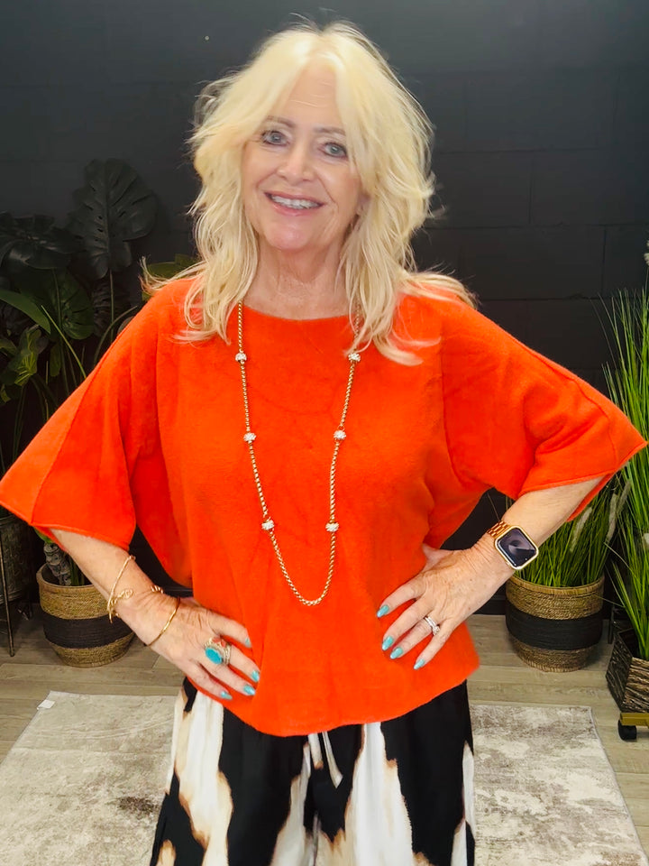 Anabelle Slouchy Top Orange