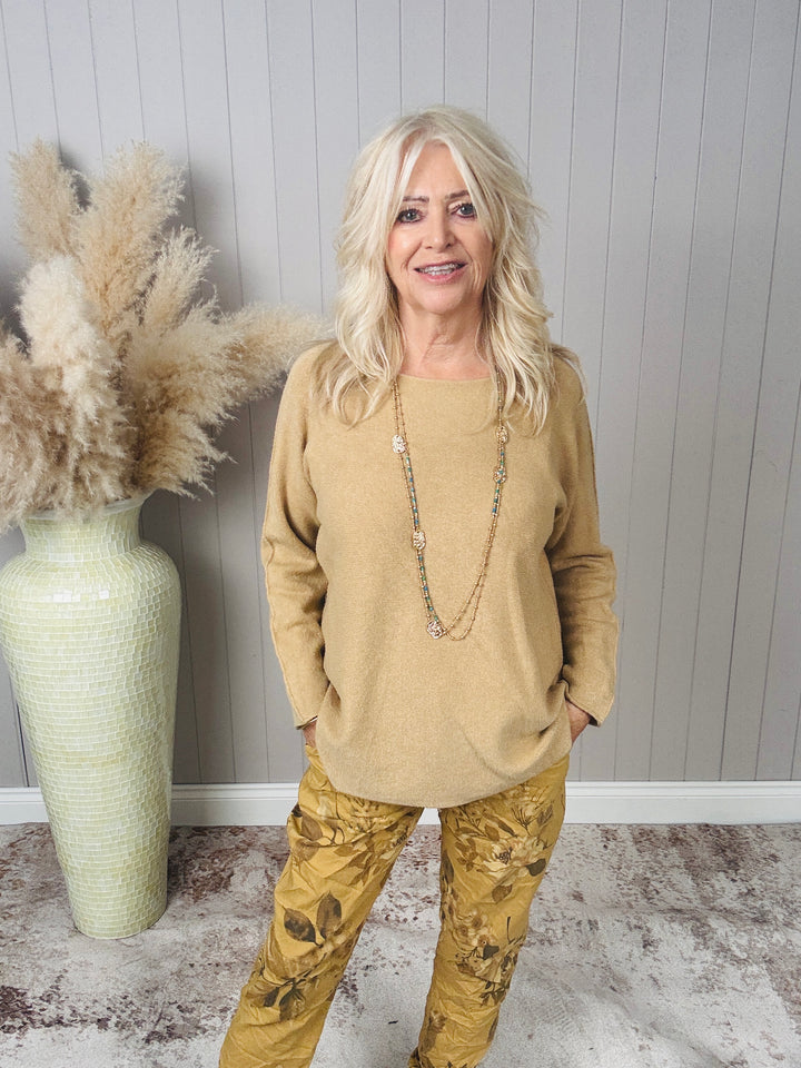 Anabelle Round Neck Jumper Camel