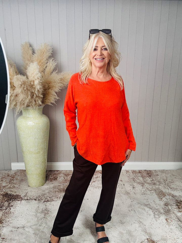 Anabelle Round Neck Jumper Orange