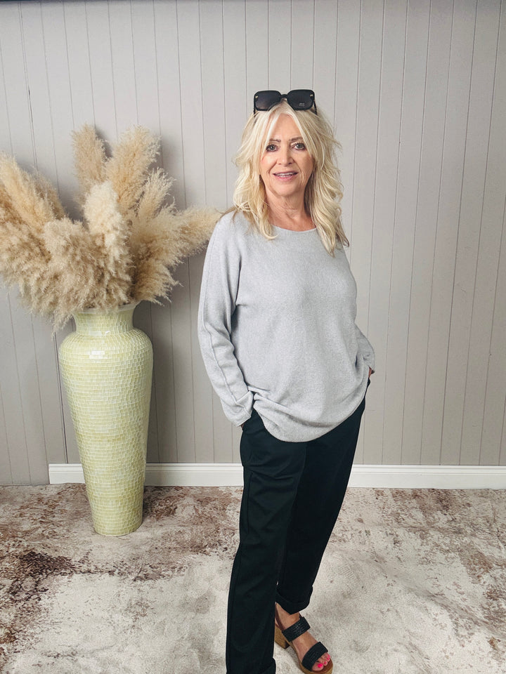 Anabelle Round Neck Jumper Grey