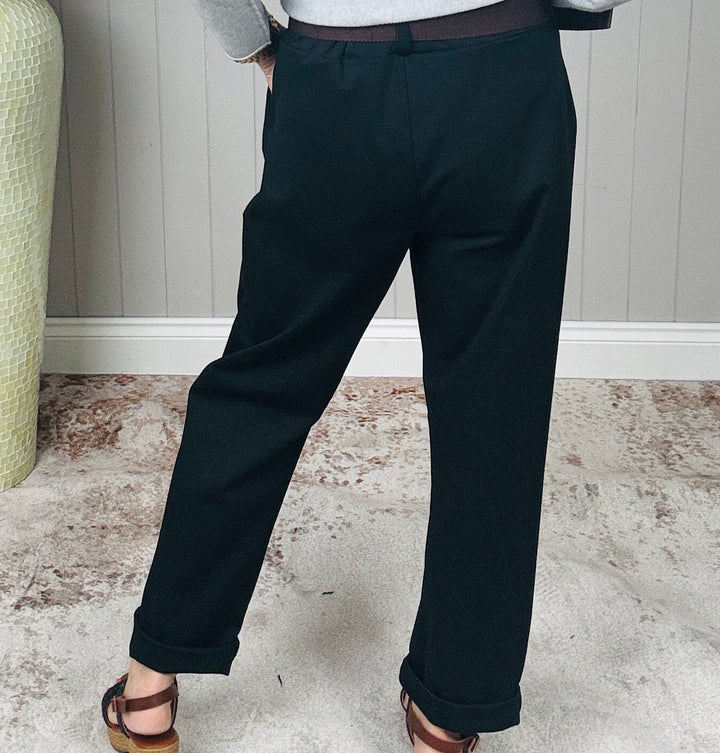 Bella Belted Magic Trousers Black