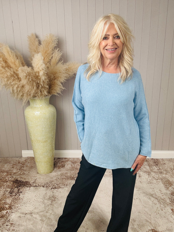 Anabelle Round Neck Jumper Baby Blue