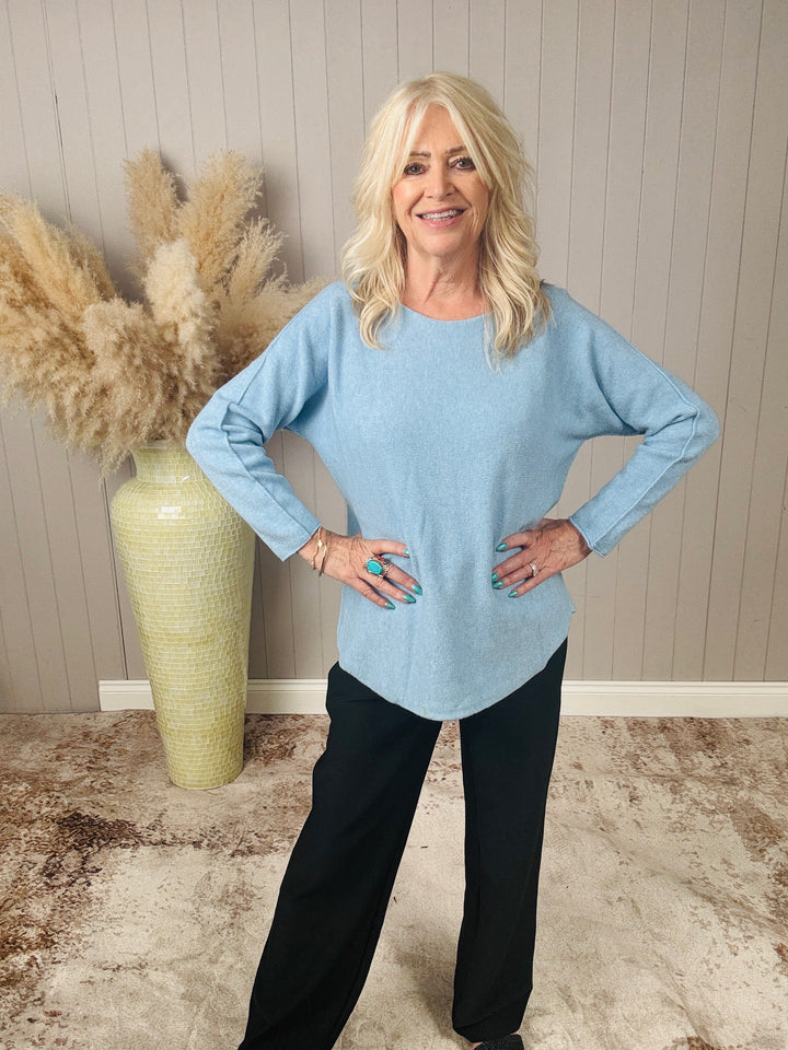 Anabelle Round Neck Jumper Baby Blue