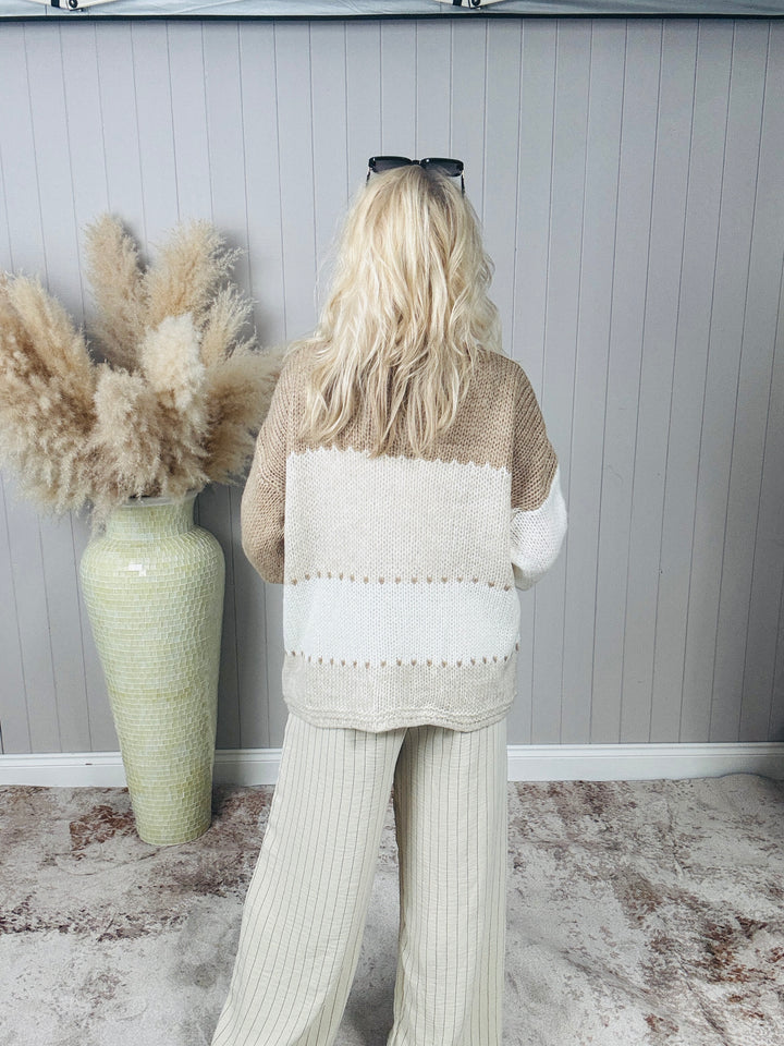 Mable Cardigan Mocha/Cream