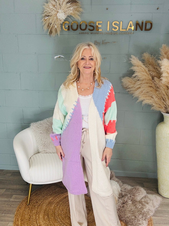 Pastel Stitch Cardigan Cream