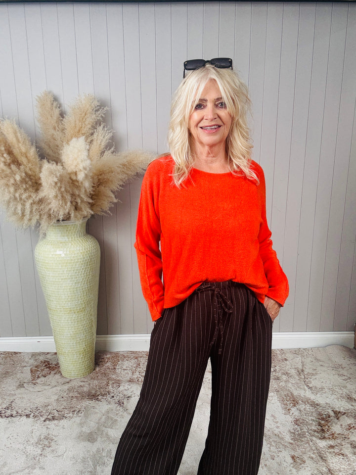 Anabelle Round Neck Jumper Orange