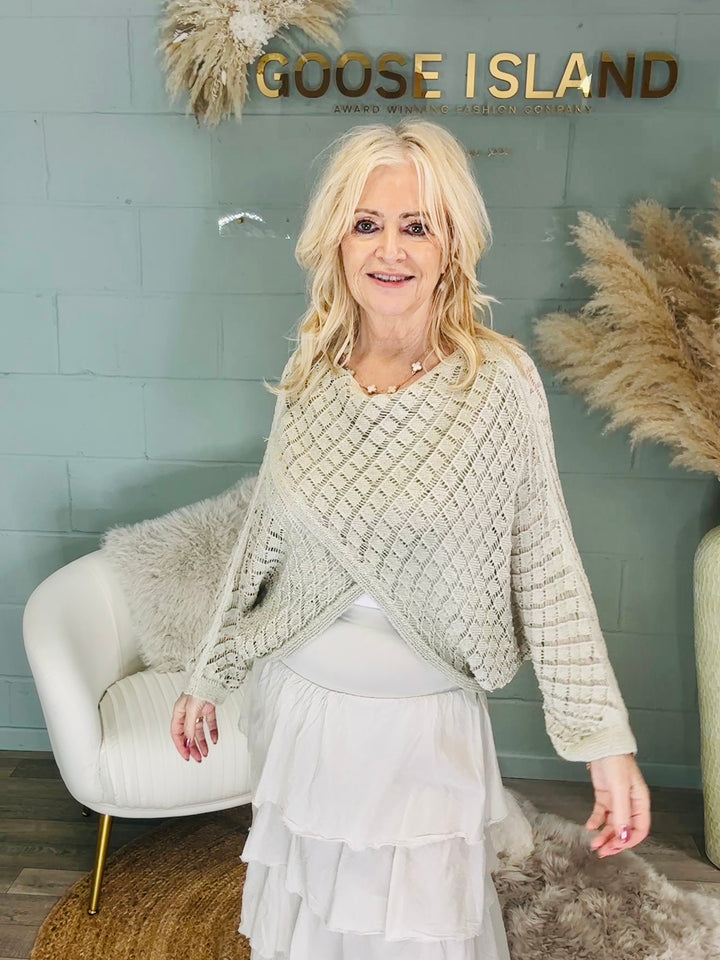 Valina Cross Layering Top Beige