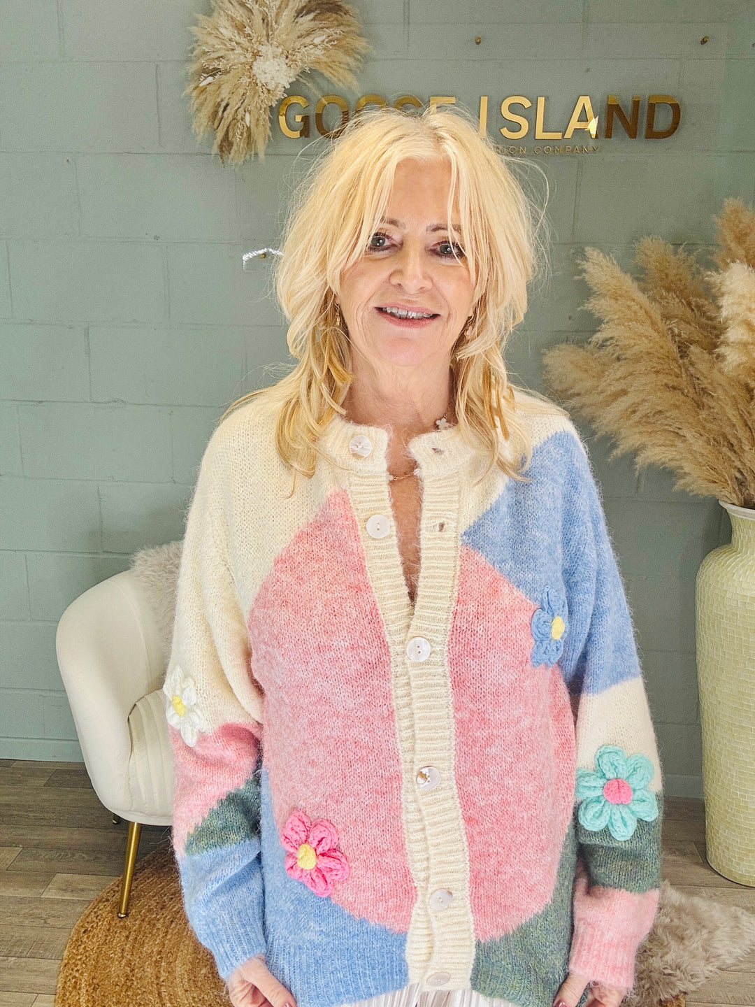 Blossom Knit Cardigan Cream