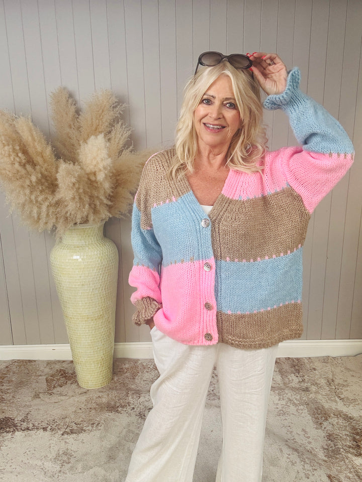 Mable Cardigan Pink/Mocha