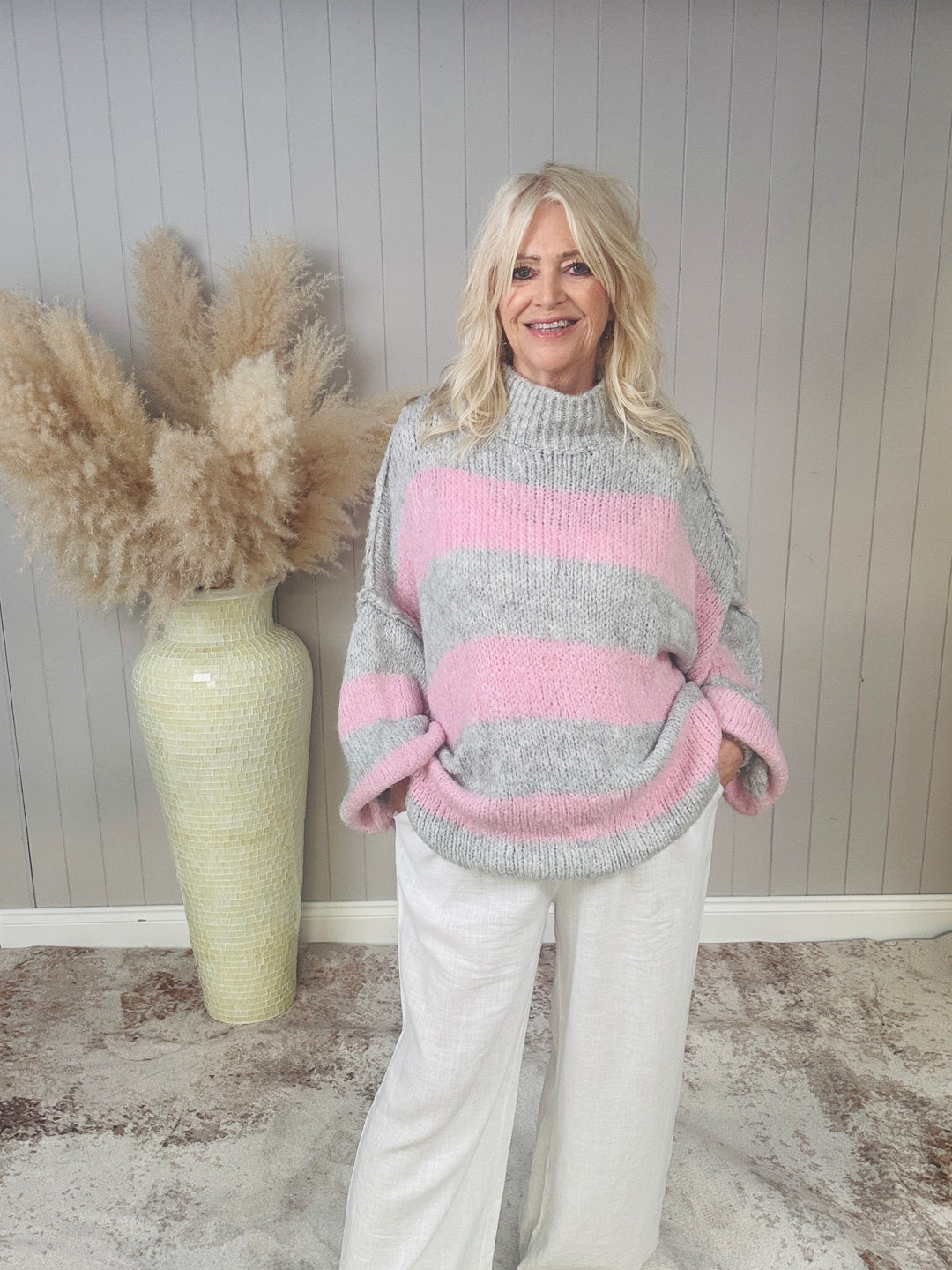 Pink Striped Snug Jada Jumper