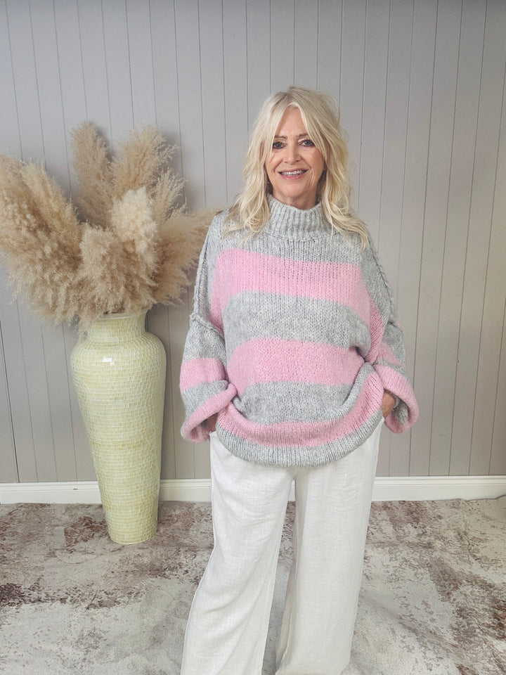 Pink Striped Snug Jada Jumper