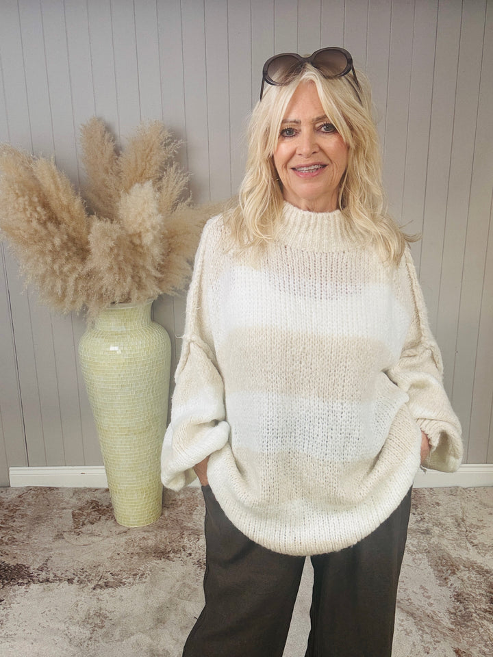 Mocha Striped Snug Jada Jumper