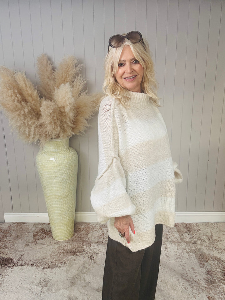 Mocha Striped Snug Jada Jumper